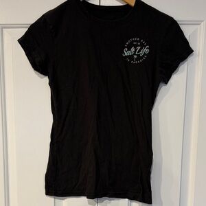 Salt Life Black Tee with Logo